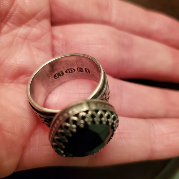 Gem Heaven sterling silver witchy black gemstone ring ooak artisan gothic - Picture 4 of 11